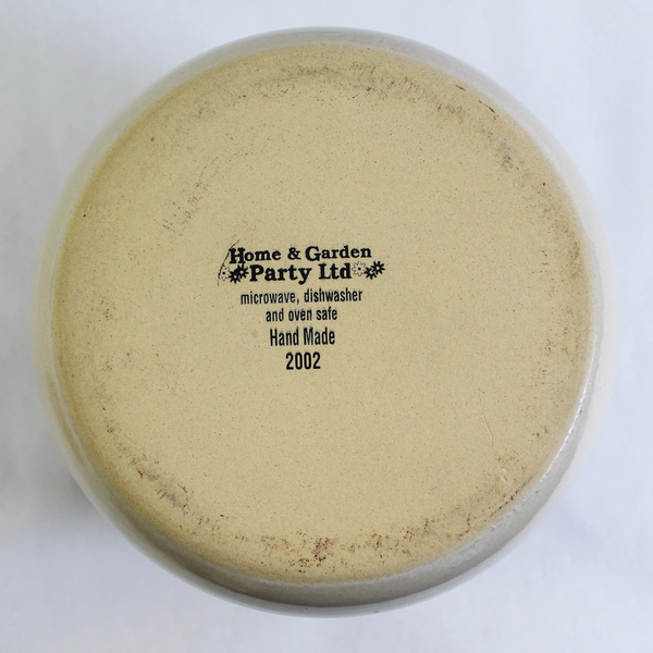 Home & Garden Ltd Handmade Cookie Jar 2002 Cream Birdhouses Kitchen Jar