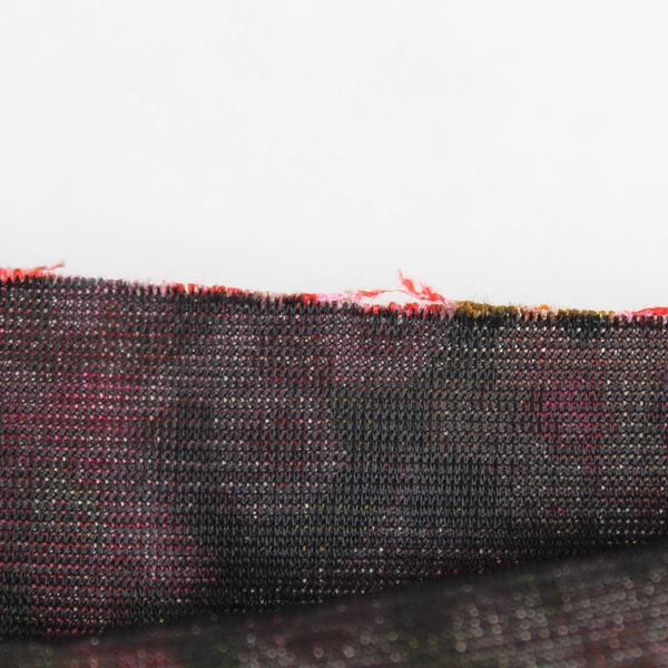 Loomskill Inc Floral Fabric Remnant 1.75 Yards Red Pink Brown Sewing Craft