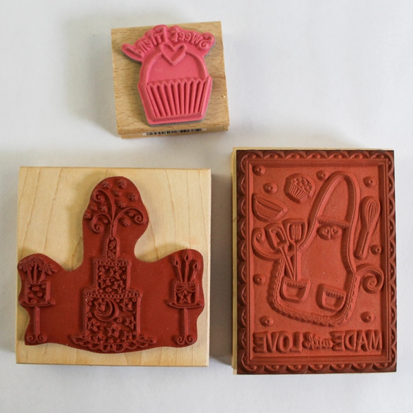 Lot of 3 Hero Arts Rubber Stamps Cake Sweet Friend Made with Love Crafting
