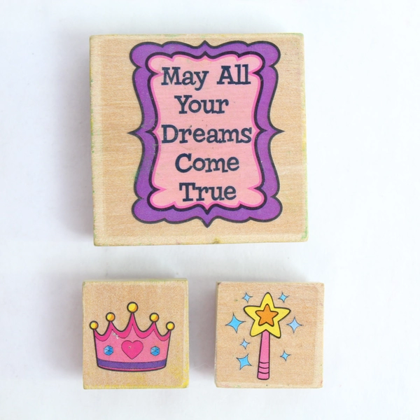 Lot of 8 Princess & Prince Rubber Stamps - Fun Crafting for Kids