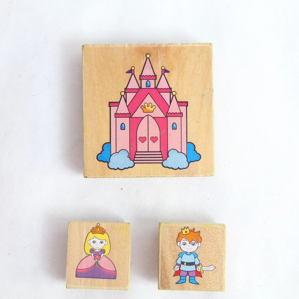 Lot of 8 Princess & Prince Rubber Stamps - Fun Crafting for Kids