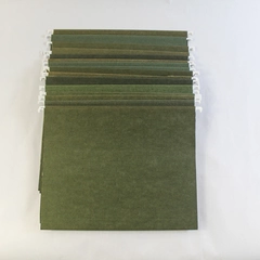 Lot of 24 Smead Green Hanging File Folders with Hooks Good Condition
