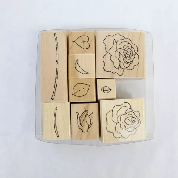 Lot of 9 Close to My Heart Rubber Stamps Rose Tulip Leaves Branch Floral