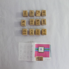 Lot of 12 2004 Stampin' Up Rubber Stamps A Little Love Friends Happy Together