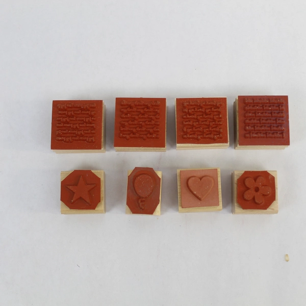 Lot of 8 2004 Stampin' Up Rubber Stamps Mini Messages Celebrate Love Joy Peace