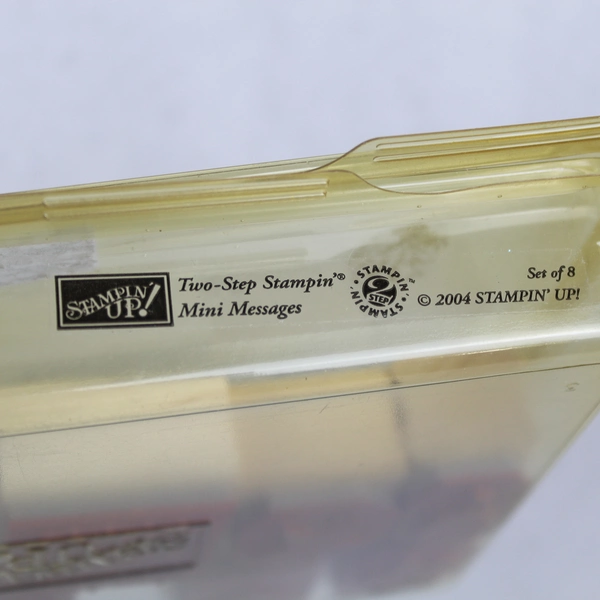 Lot of 8 2004 Stampin' Up Rubber Stamps Mini Messages Celebrate Love Joy Peace