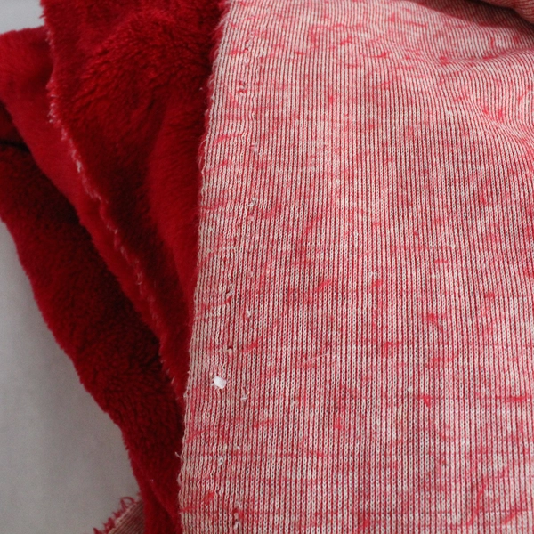 Red Felt Fabric 41"x66" Heavy Craft Sewing DIY Material Pre-Owned Stained