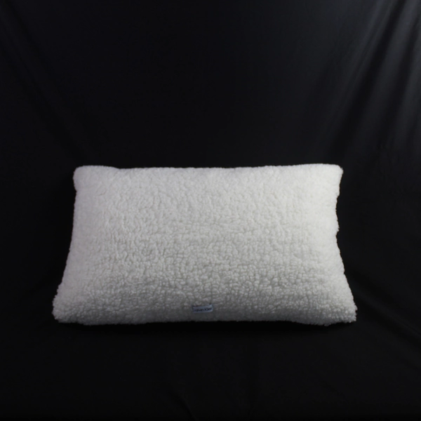 Calvin Klein White Sherpa Throw Pillow 22.5"x13.5" Zip Closure Home Decor