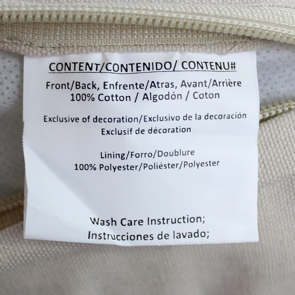 Max Peefer Cream Pink Blue Throw Pillow 25x13in Pre-Owned Home Decor Stain