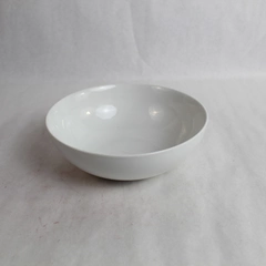 Crate & Barrel White 8" Serving Bowl Pre-Owned with Scratches Pottery
