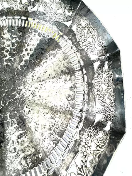 Vintage Apollo Sheffield EPS Nickel Silver Pierced Basket with Handle #3204