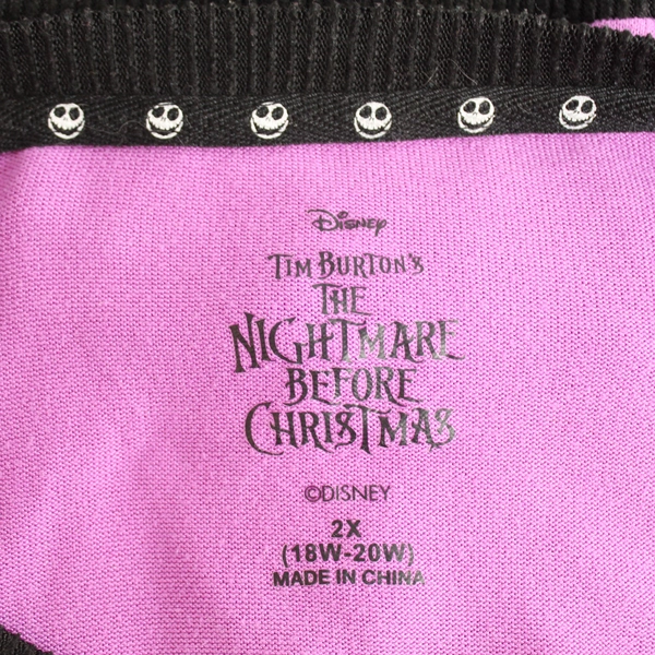 Disney Nightmare Before Christmas Plus Size 2X Scream Queen Sleepwear Top