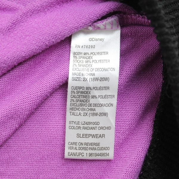 Disney Nightmare Before Christmas Plus Size 2X Scream Queen Sleepwear Top