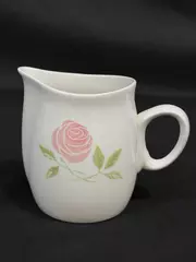 Vintage Franciscan Whitestone Ware Pink a Dilly Creamer Pink Rose Design