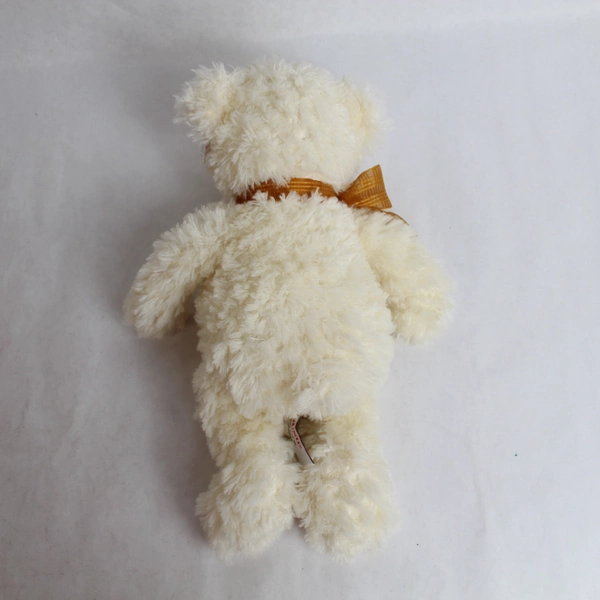 Gotta Get a Gund Pearly White Plush Bear with Caramel Bow 12.5" Tag Attached