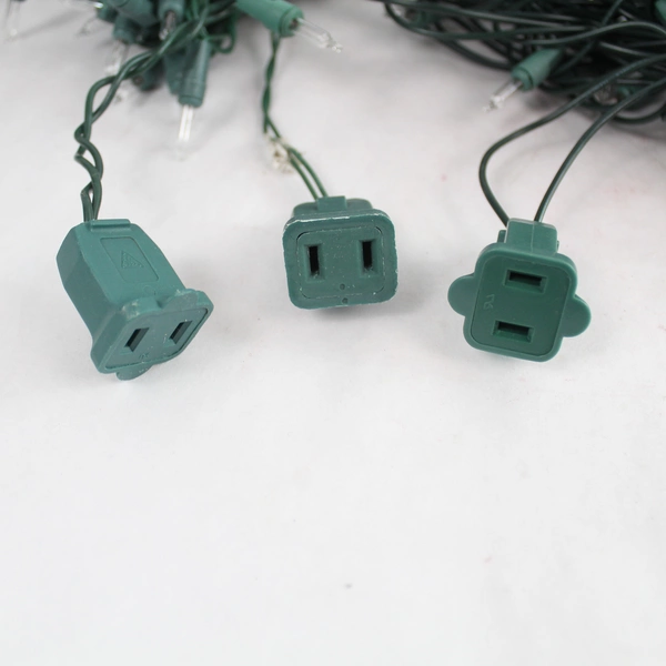 Lot of 3 Mini Christmas Lights 50 Clear Bulbs Green String Holiday Decor