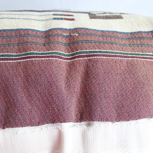 Southwestern Style 22x22 Burgundy Green Blue Decorative Pillow Pre-Owned