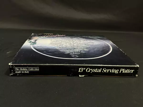 Holiday Collection 13" Crystal Christmas Tree Platter Good Condition