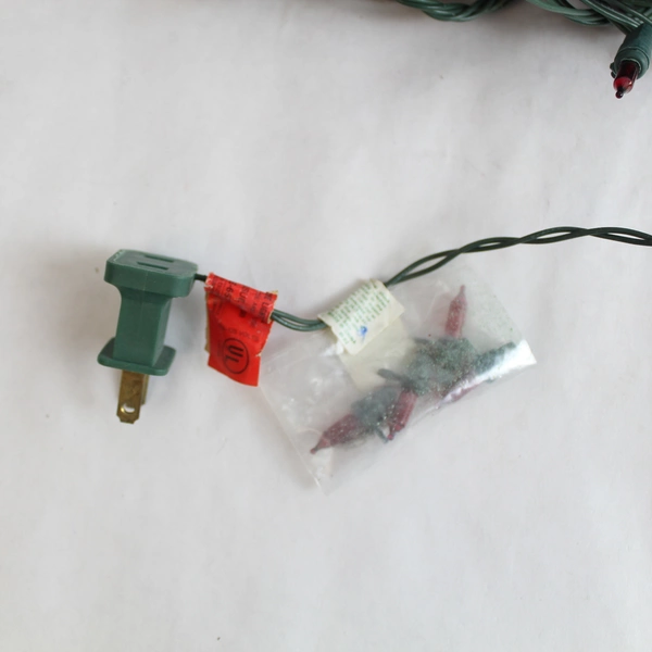 65ft Red Mini String Lights Green Wire Holiday Decor Tested Pre-Owned