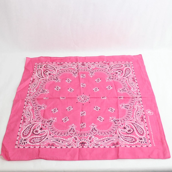 Lot of 3 Bandanas Pink Purple Paisley & Black White Gray Camo Pre-Owned