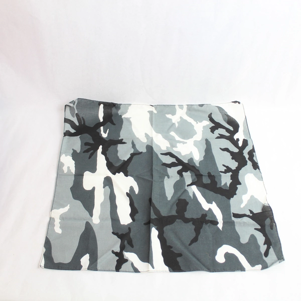 Lot of 3 Bandanas Pink Purple Paisley & Black White Gray Camo Pre-Owned