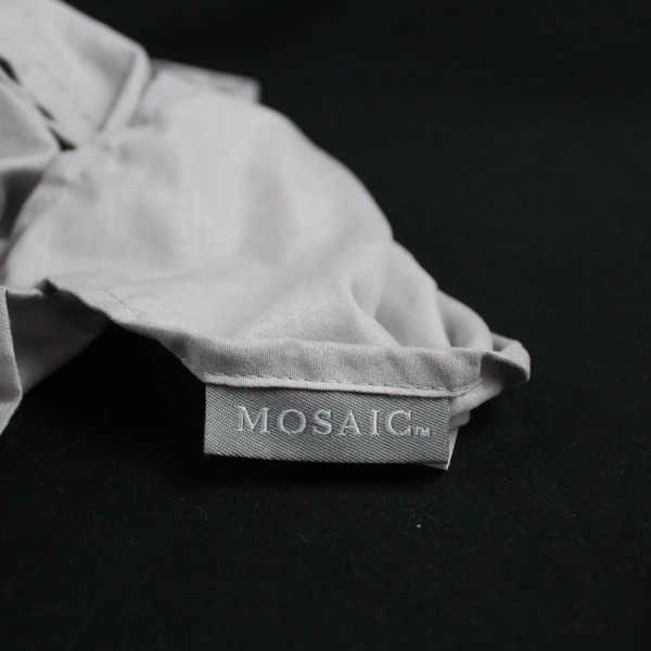 Mosaic Gray Full Size Flat Sheet 97x78in 100% Polyester Bedding Decor