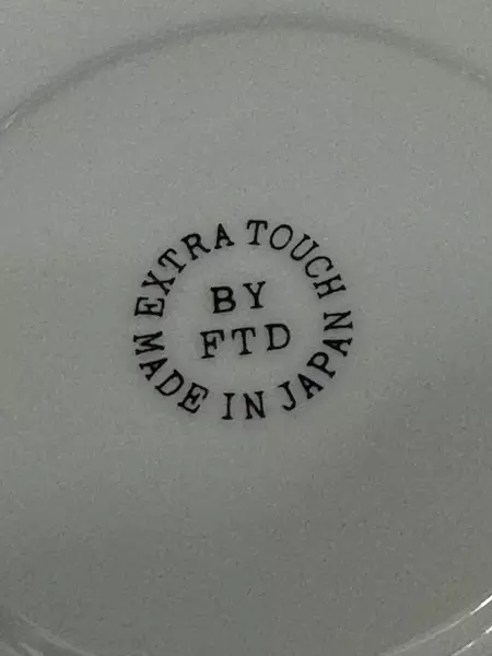 FTD Extra Touch Vintage Porcelain Cup & Saucer Set Pink Roses Gold Trim