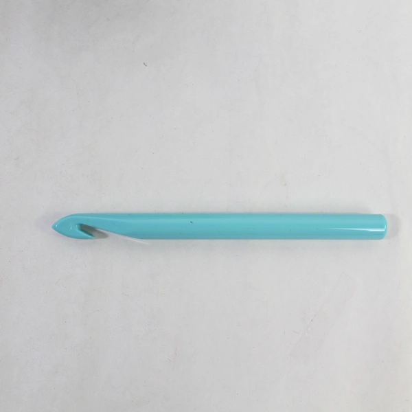 Vintage Handmade Crocheted Oval Rug Black Cream Green with Fabric Balls & Hook