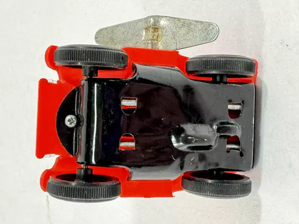 Vintage Wind-Up Red Plastic Car Toy Made in Japan Works Needs Repair