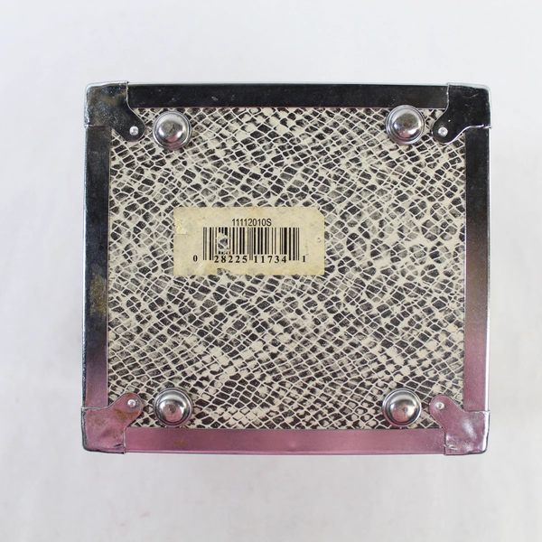 Vintage Brown Beige Scales Trinket Box with Key One Compartment Collectible