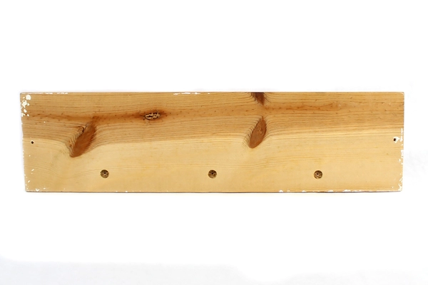 Vintage Wooden Coat Rack Wall Hanger with Teddy Bear & Stephanie Name 3 Hooks