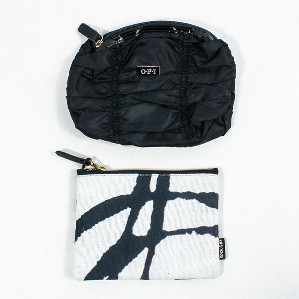 Lot of 2 O.P.I. & Society 6 Makeup Bags Stylish Travel Cosmetic Cases