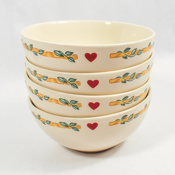 Set of 4 China Pearl Thompson Pottery Soup Bowls Home Decor