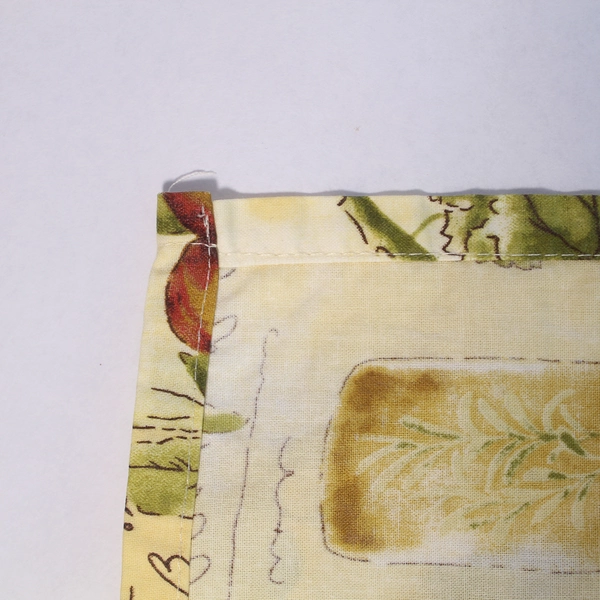 Rectangular Fruit Themed Tablecloth Cream Beige Green 80x57 Dining Decor