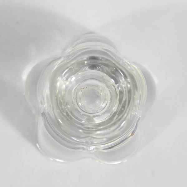 Set of 2 Heavy Crystal Octagon Candle Holders Wedding Decor Pre-Owned