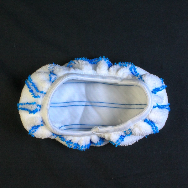 Lot of 4 Millifiber Reusable Mop Pads 10" x 4.5" White Blue Cleaning Supplies