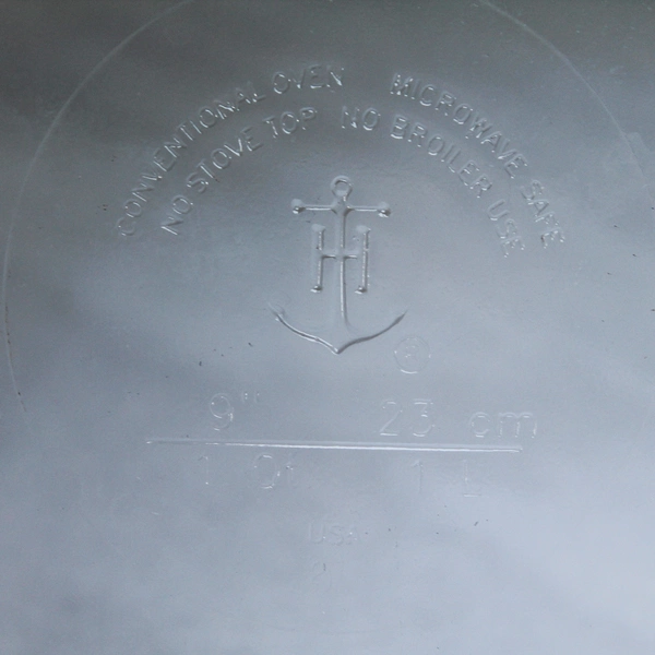 Vintage Anchor Hocking 9" Clear Glass Pie Plate with Handles Microwave Safe