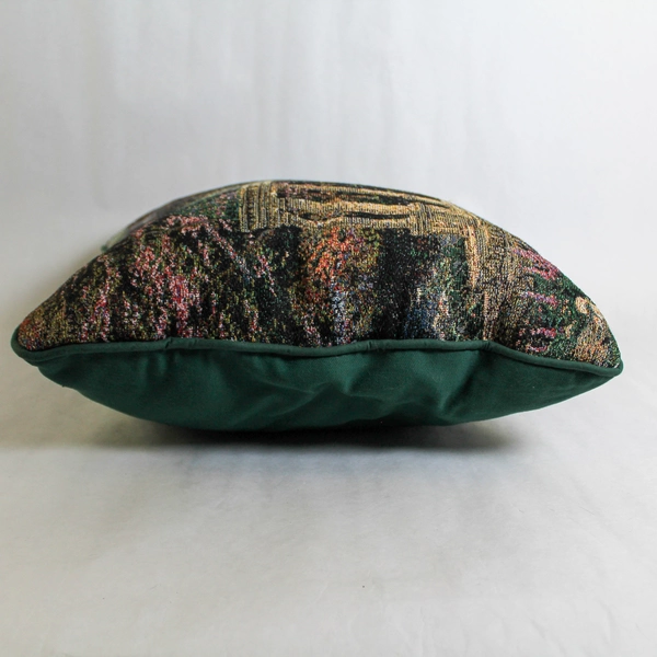 Thomas Kinkade Victorian Gazebo Tapestry Throw Pillow 15.75" Multicolored