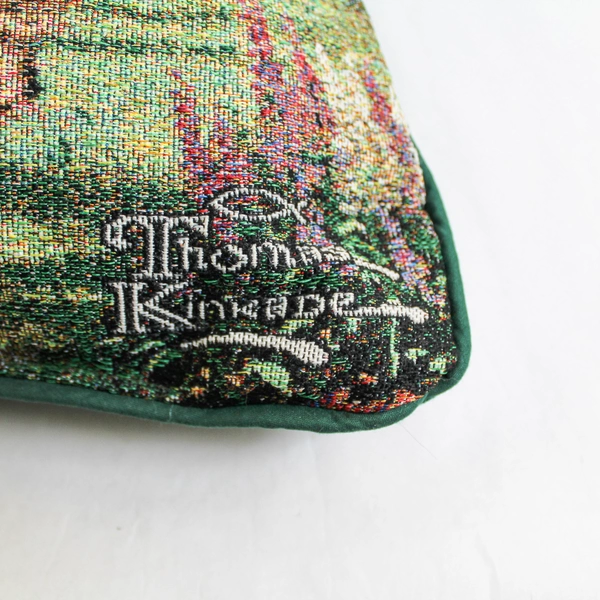 Thomas Kinkade Victorian Gazebo Tapestry Throw Pillow 15.75" Multicolored