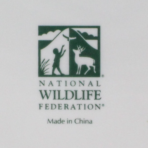 National Wildlife Decorative Plate 10.5" Poppy Flower Green Trim Pre-Owned