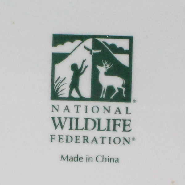 National Wildlife Federation Orchid Decorative Plate Green Trim 10.5"