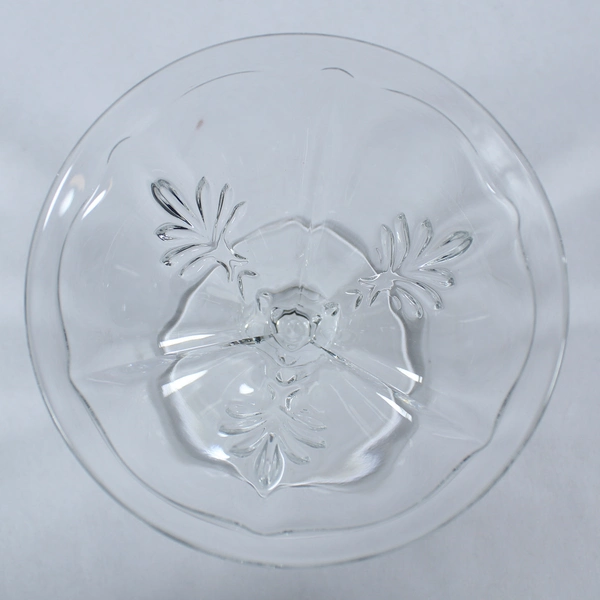 Set of 4 Clear Glass Stemmed Dessert Parfait Bowls 4" Tall Dining Decor