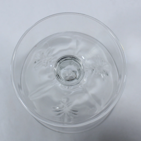 Set of 4 Clear Glass Stemmed Dessert Parfait Bowls 4" Tall Dining Decor