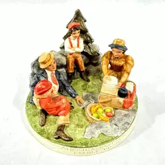 1979 Sebastian Miniature America Remembers Family Picnic Signed P.W. Baston