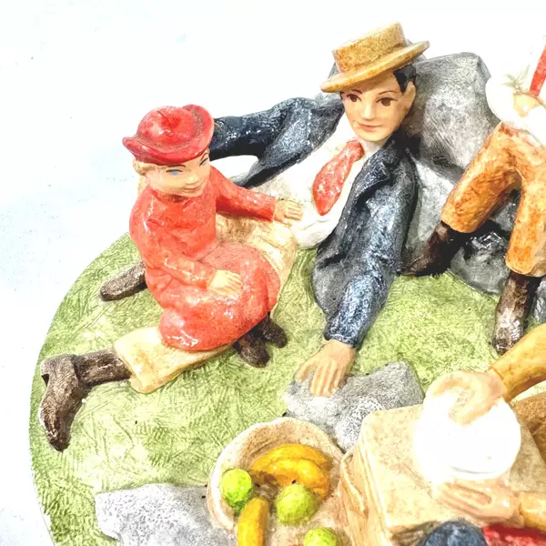 1979 Sebastian Miniature America Remembers Family Picnic Signed P.W. Baston