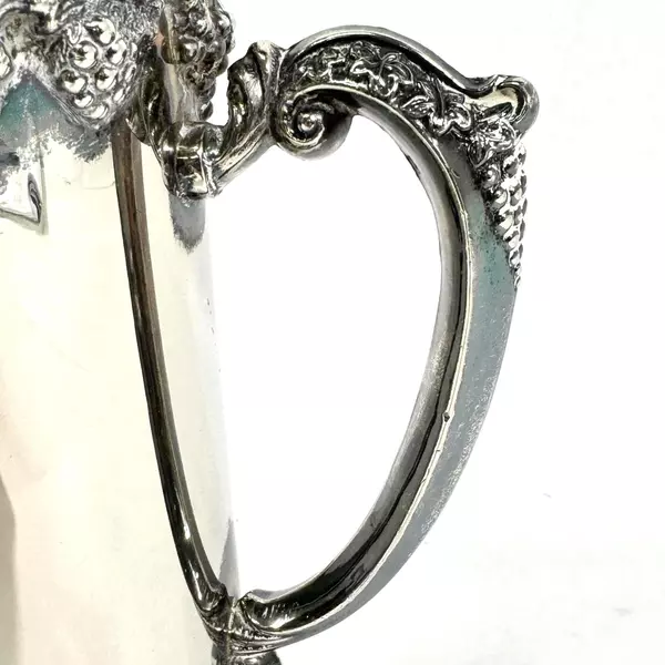 Vintage F.B. Rogers Silver Plate Wine Bottle Holder Decanter Grape Design