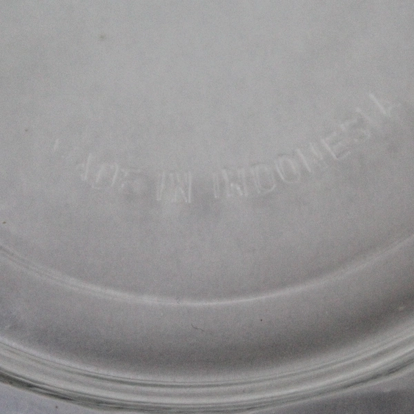 Vintage Clear Cut Glass Salad Bowl 7" Floral Hearts Design Scalloped Rim