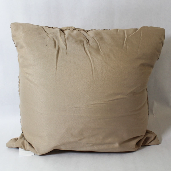Nanshing Beige Knotted Design Throw Pillow 16x16 Inch Accent Cushion Home Decor