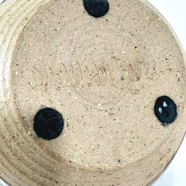 Signed Beehive Ceramic Vase Brown 7.25" Decorative Pottery Planter Home Decor