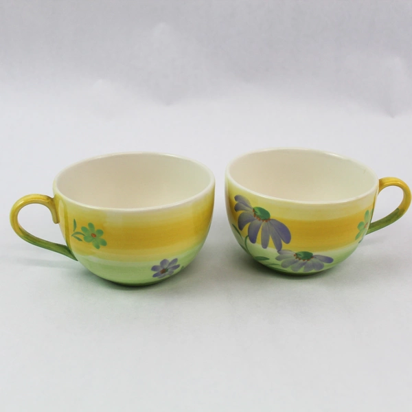 Herman Dodge & Son Hand Painted 4 Piece Teapot Set w/ 2 Cups & Tray Spring